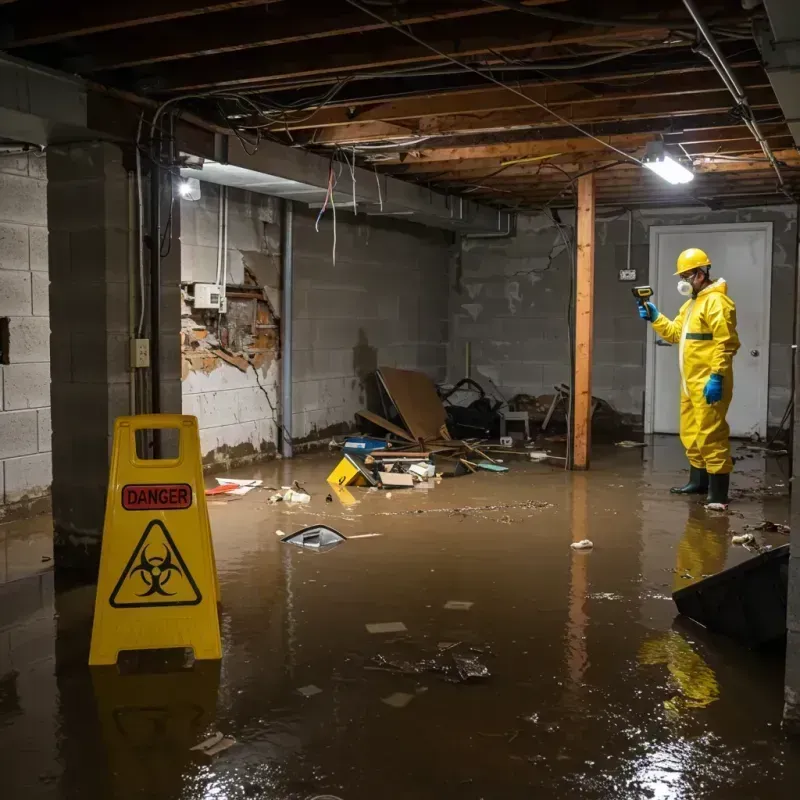 Flooded Basement Electrical Hazard in Charlestown, RI Property